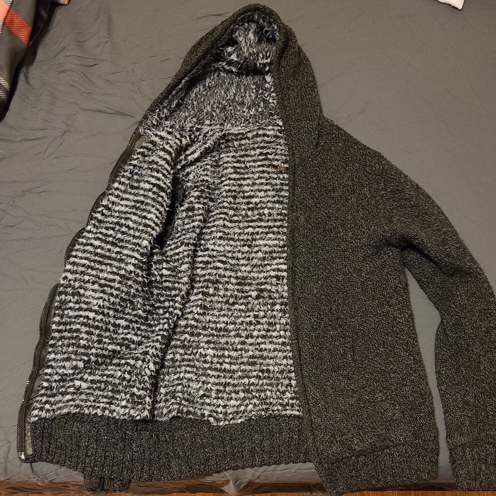 Faux fur sweatshirt
